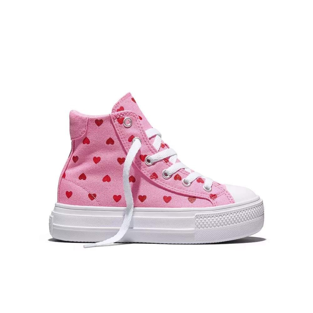Little Girl Platform High Top Sneakers by Converse Pink Size 2 New With Tags